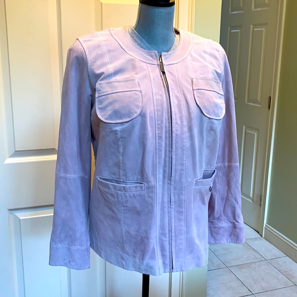NWOT Lilac washable suede jacket size 1X QVC Dialogue